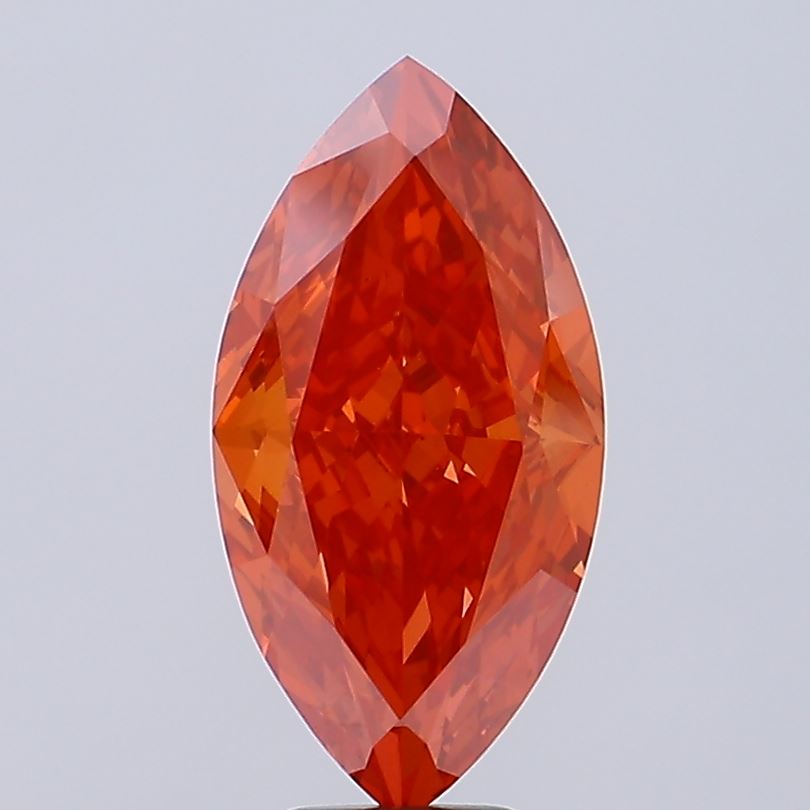 8.94ct Marquise Fancy Vivid Orangy Red VS1 IGI