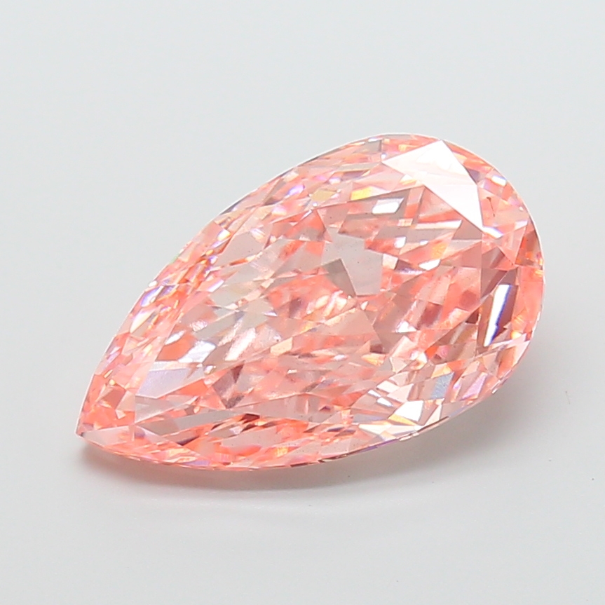 10.07ct Pear Fancy Vivid Pink VS2 IGI