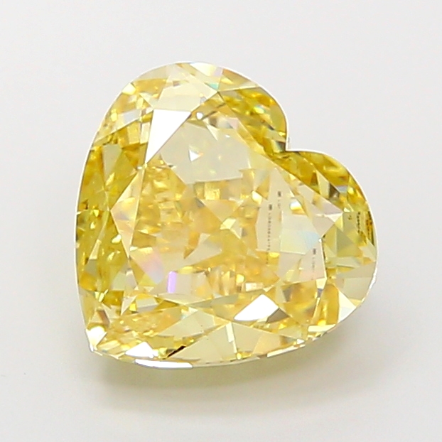 5.08ct Heart Fancy Yellow VS1 IGI