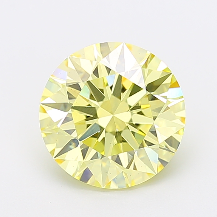 Round 4.07ct Fancy Intense Yellow VS2