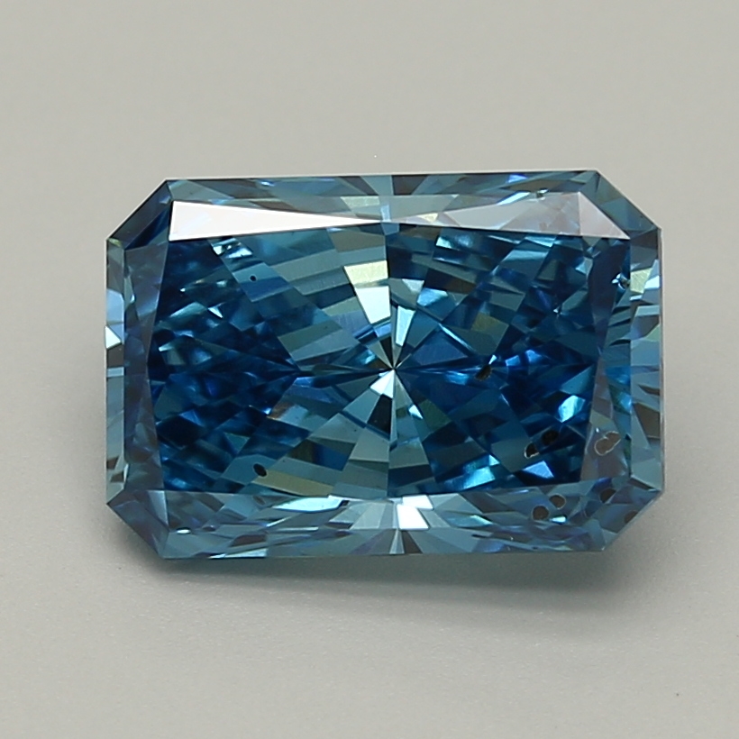 3.02ct Radiant Fancy Vivid Blue SI1 IGI