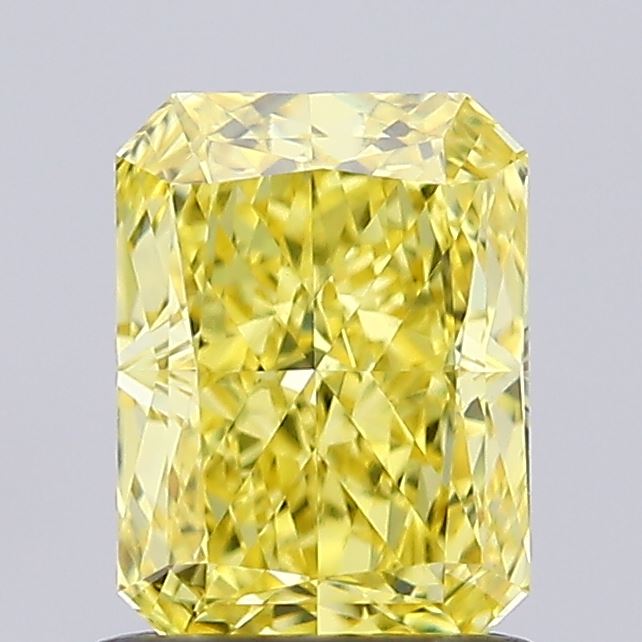 1.02ct Radiant Fancy Vivid Yellow VVS2 IGI