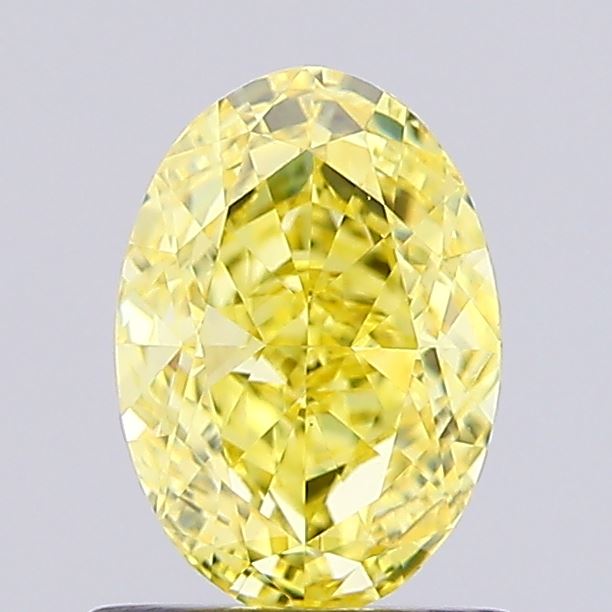 1.17ct Oval Fancy Vivid Yellow VS1 IGI