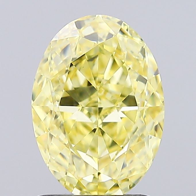 1.96ct Oval Fancy Intense Yellow VS1 IGI