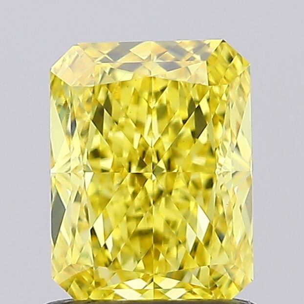 1.09ct Radiant Fancy Vivid Yellow VVS2 IGI