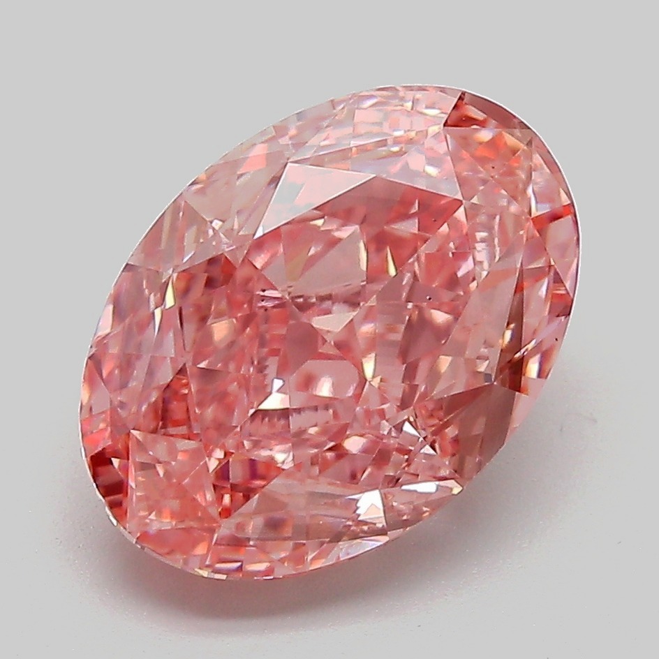 4.05ct Oval Fancy Vivid Pink SI1 IGI