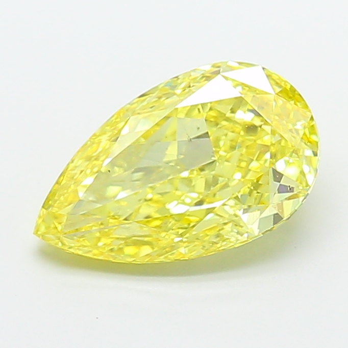 4.02ct Pear Fancy Vivid Yellow SI1 IGI