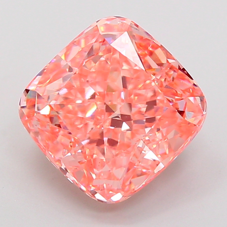 Cushion Modified 4.09ct Fancy Vivid Pink VVS2