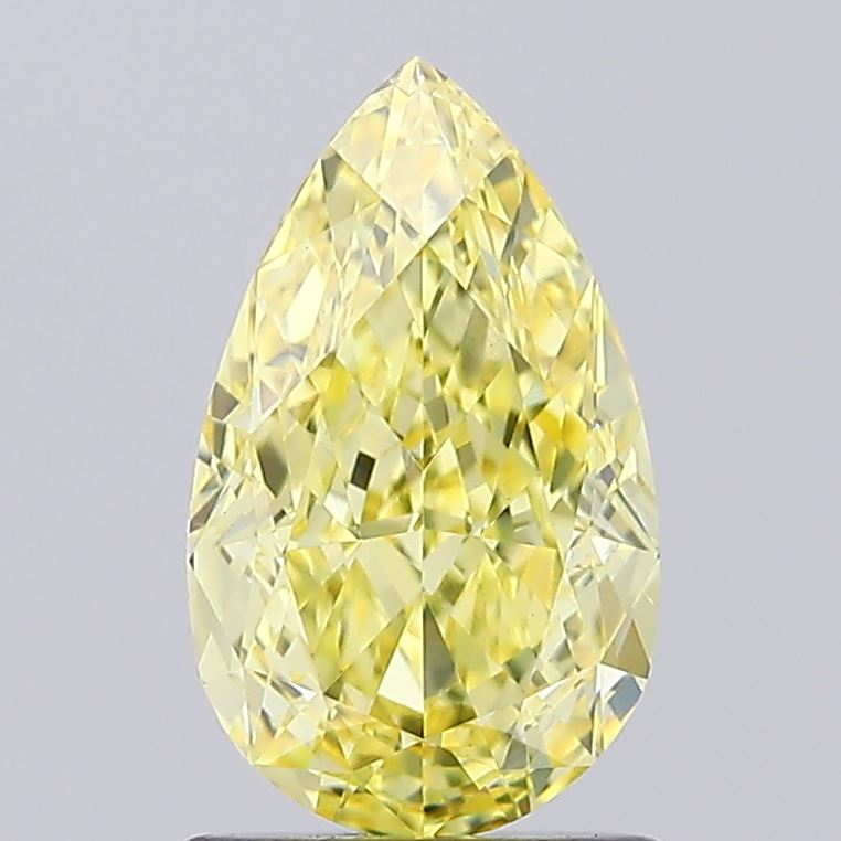 1.56ct Pear Fancy Intense Yellow VS1 IGI
