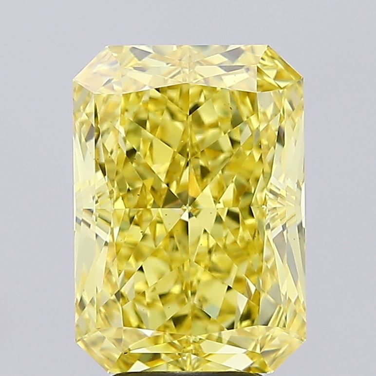 5.52ct Radiant Fancy Vivid Yellow VS1 IGI