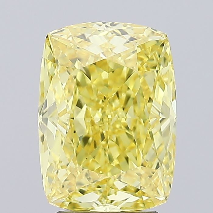 4.51ct Cushion Fancy Vivid Yellow VS1 IGI