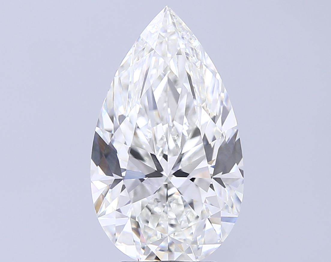 5.07 carat f VVS2 EX Cut IGI pear diamond