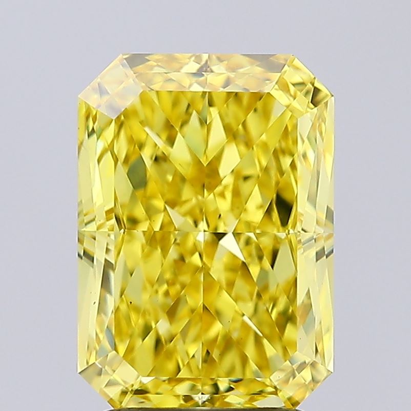 2.62ct Radiant Fancy Vivid Yellow VS1 IGI