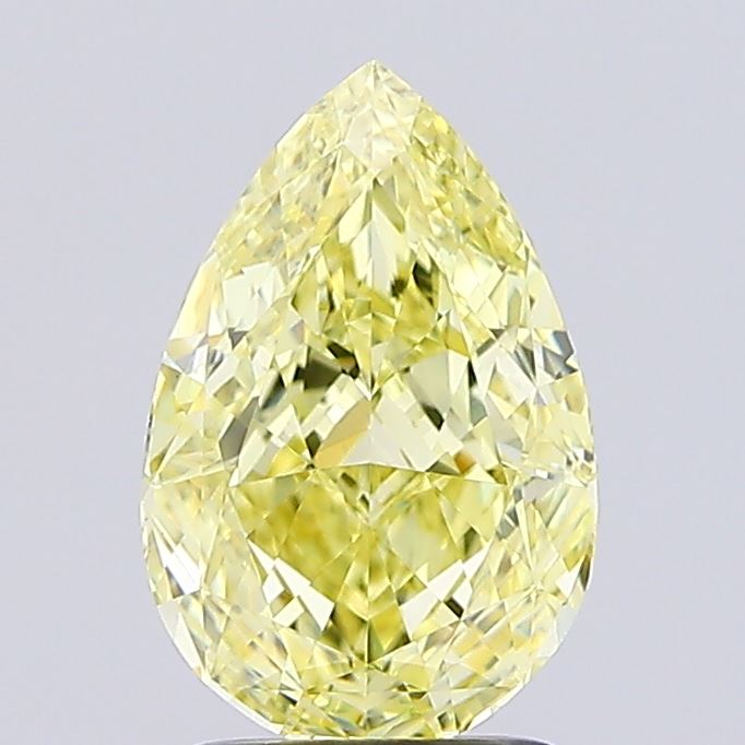 2.01ct Pear Fancy Intense Yellow VVS2 IGI