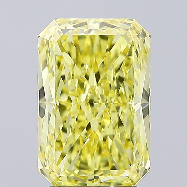 2.86ct Radiant Fancy Vivid Yellow VS1 IGI