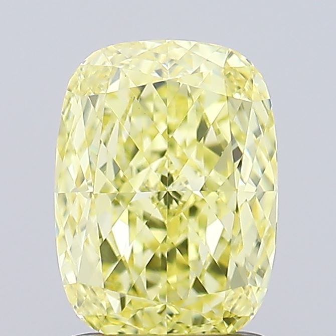 1.47ct Cushion Fancy Intense Yellow VVS2 IGI