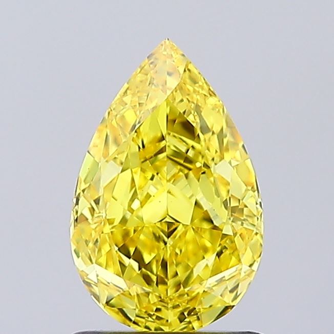1.2ct Pear Fancy Vivid Yellow VS1 IGI