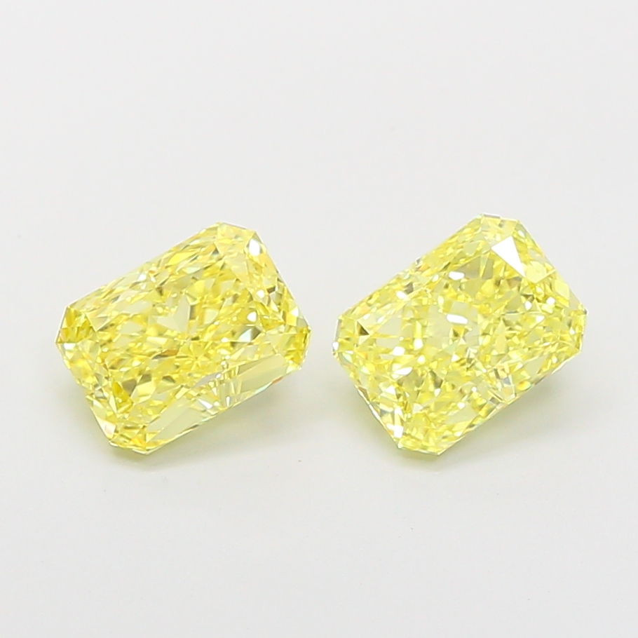 1.05ct Radiant Fancy Intense Yellow VVS2 IGI