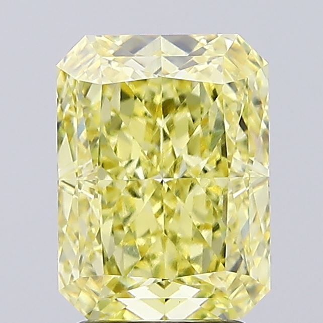 3.22ct Radiant Fancy Intense Yellow VVS2 IGI