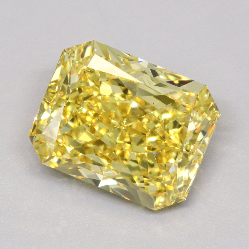 Radiant 4.09ct Fancy Vivid Yellow VS2