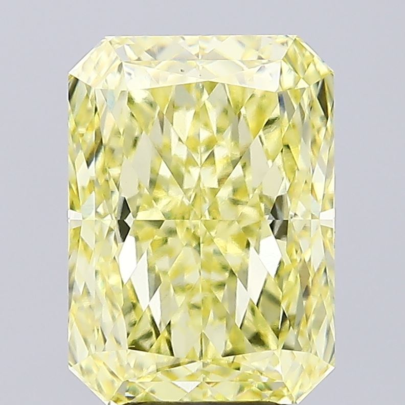 4.9ct Radiant Fancy Intense Yellow VVS2 IGI