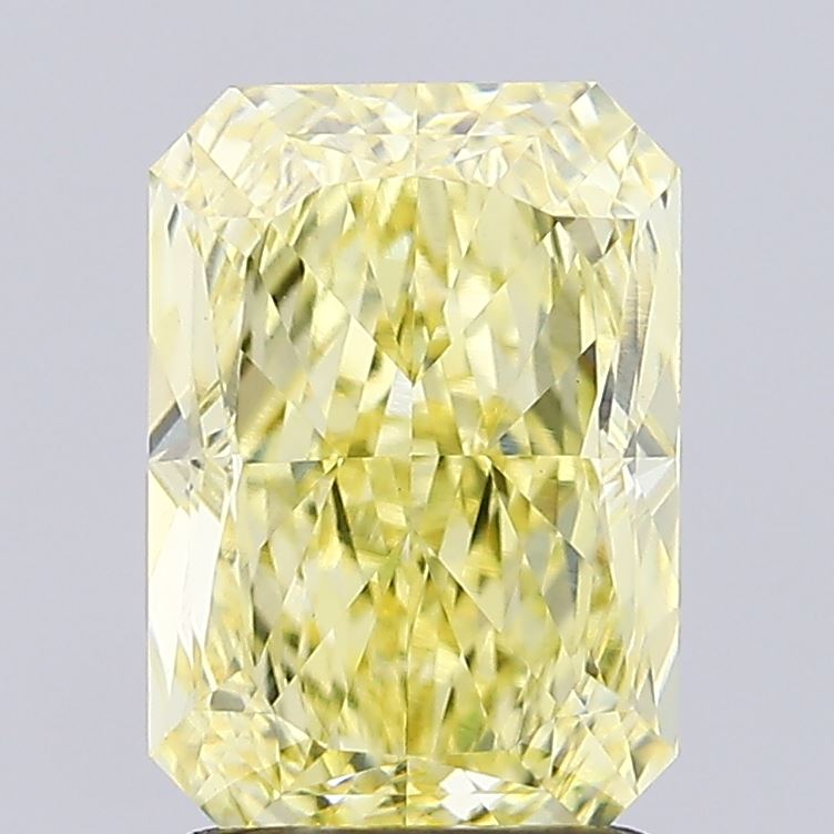 2.01ct Radiant Fancy Intense Yellow VVS2 IGI