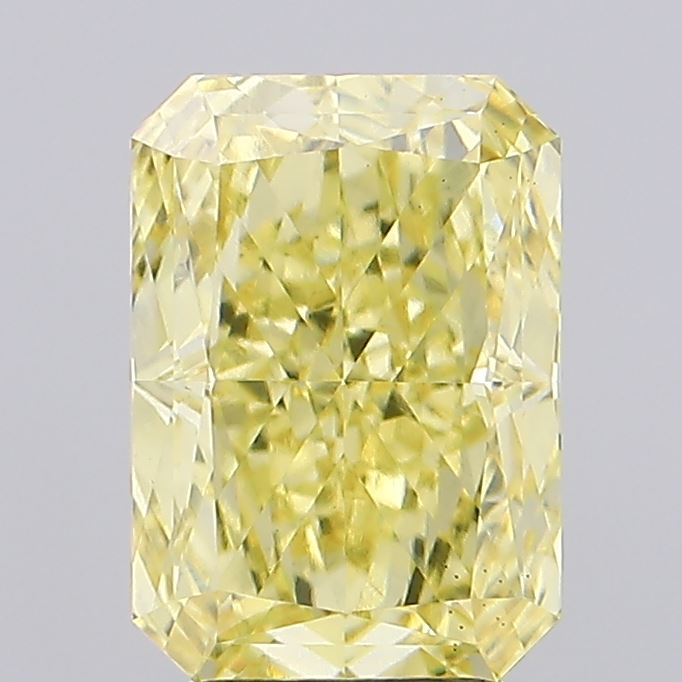 3.07ct Radiant Fancy Intense Yellow VS1 IGI