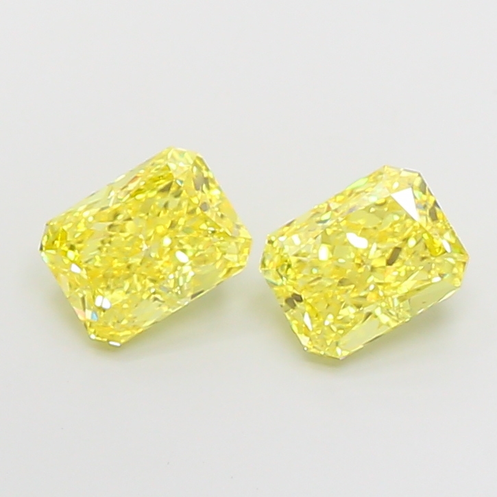 2.07ct Radiant Fancy Vivid Yellow VS1 IGI