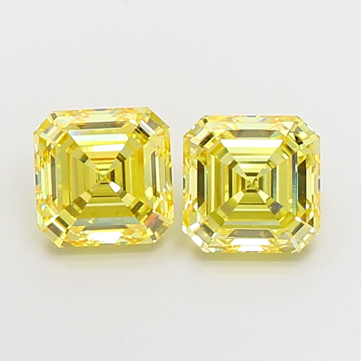3.09ct SQ EMERALD Fancy Intense Yellow VS1 IGI
