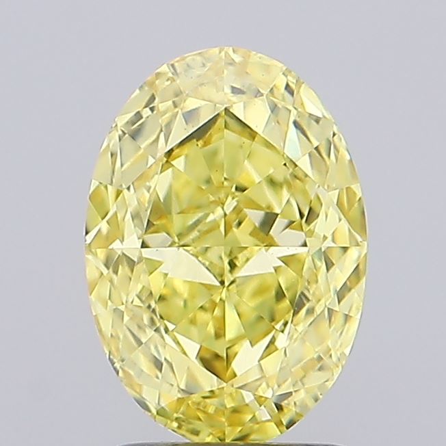 2.53ct Oval Fancy Vivid Yellow VVS2 IGI