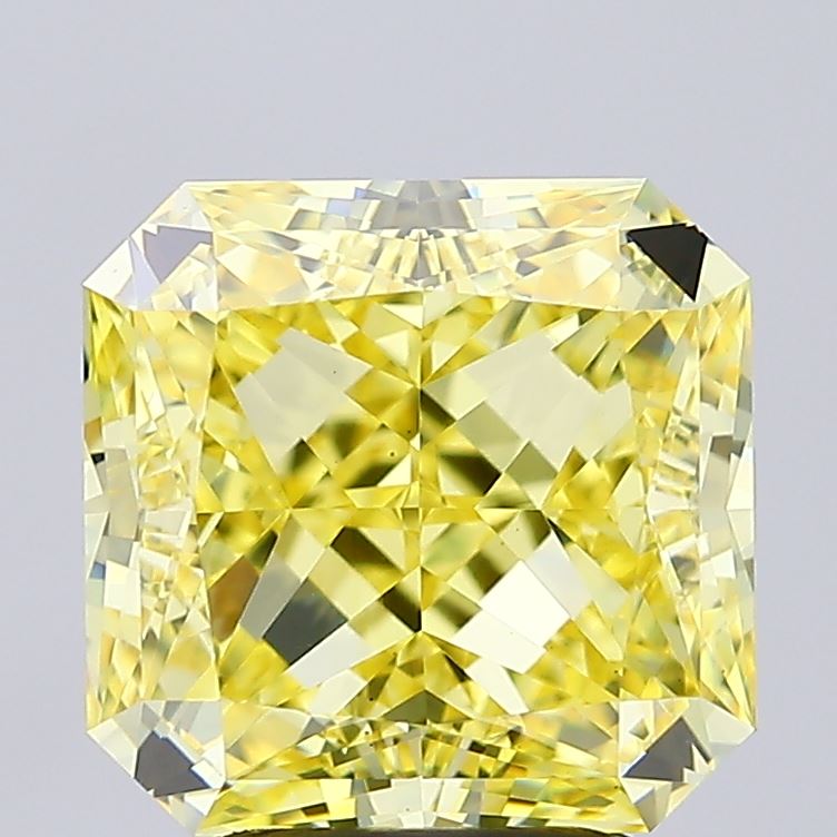 4.01ct Radiant Fancy Vivid Yellow VS1 IGI