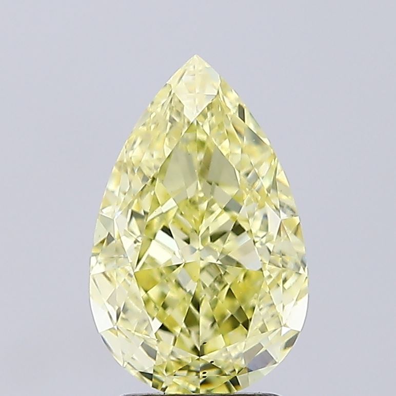 2.6ct Pear Fancy Vivid Yellow VS1 IGI