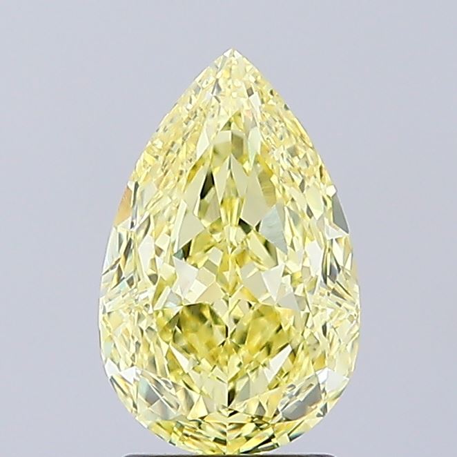 2.08ct Pear Fancy Intense Yellow VVS2 IGI