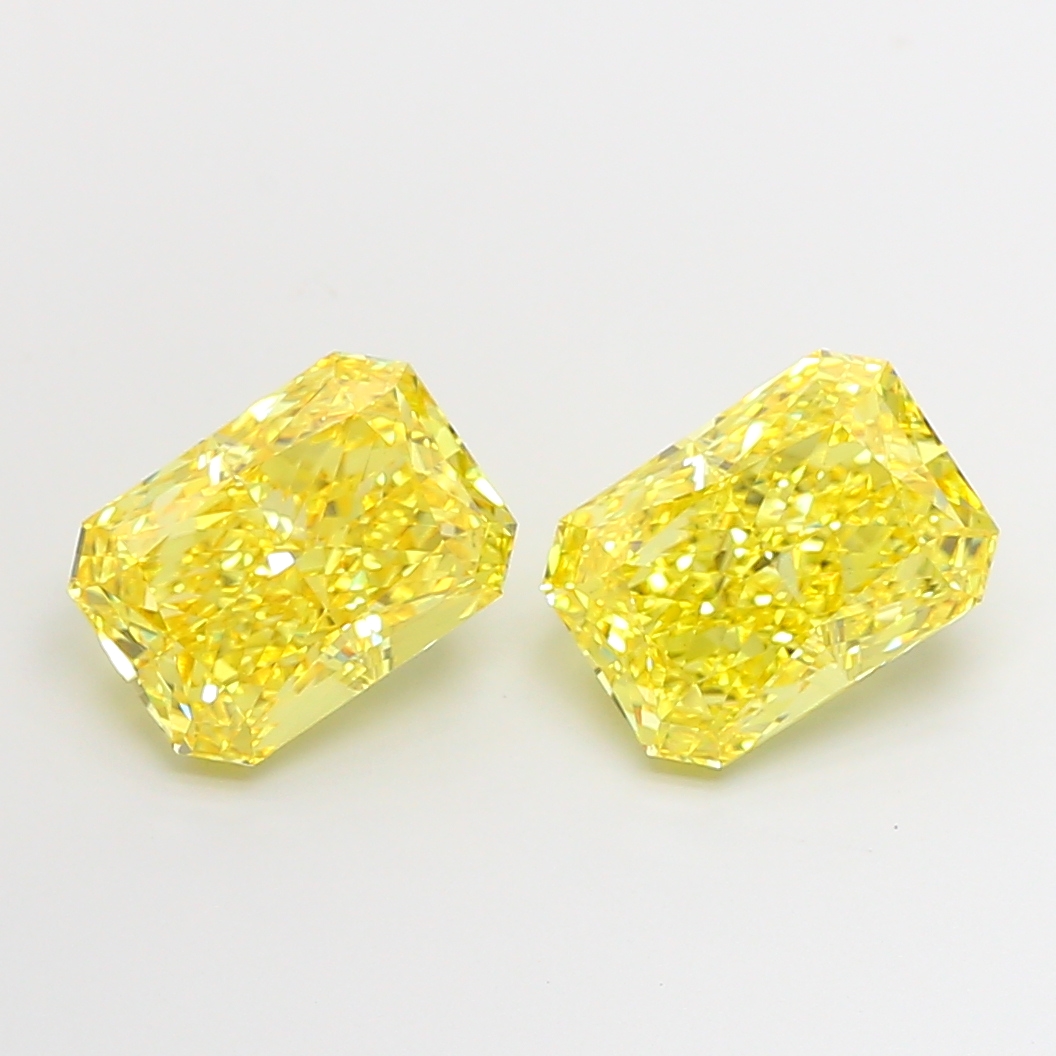 4.02ct Radiant Fancy Vivid Yellow VS2 IGI