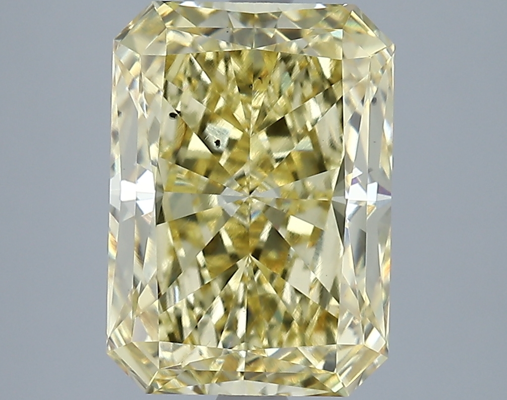 4.38ct Radiant Fancy Intense Yellowish Yellow VS2 IGI