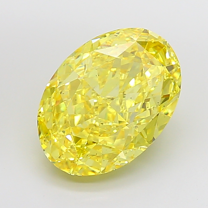 9.32ct Oval Fancy Vivid Yellow VS2 IGI