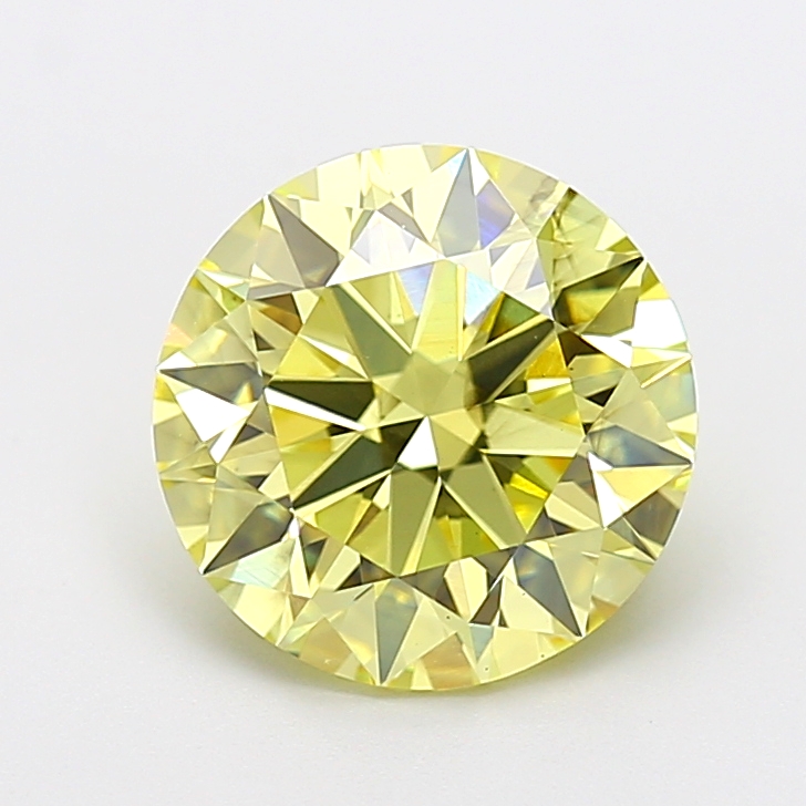 Round 4.10ct Fancy Intense Yellow VS2