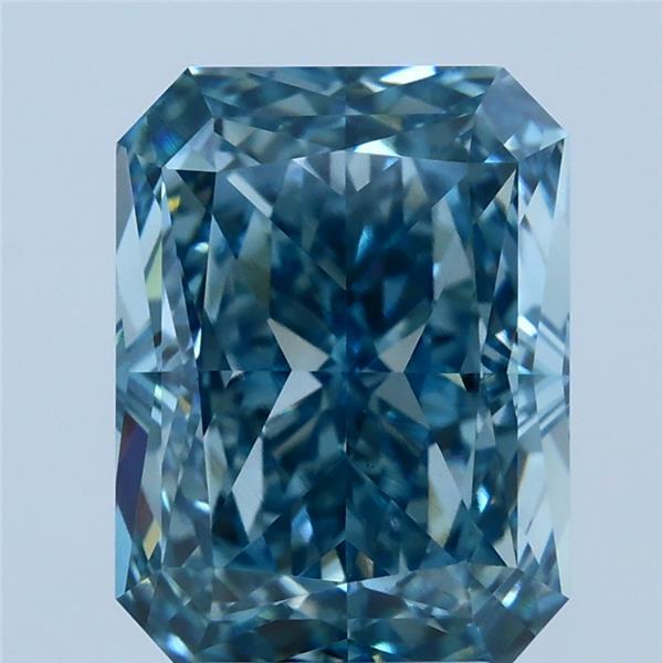 Radiant 4.03ct Fancy Vivid Blue VS1