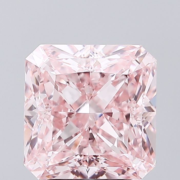 3.46ct Radiant Fancy Vivid Pink VVS2 IGI