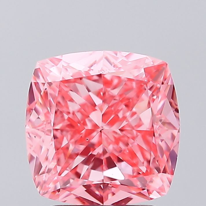 3.04ct Cushion Modified Fancy Vivid Pink VS2 IGI