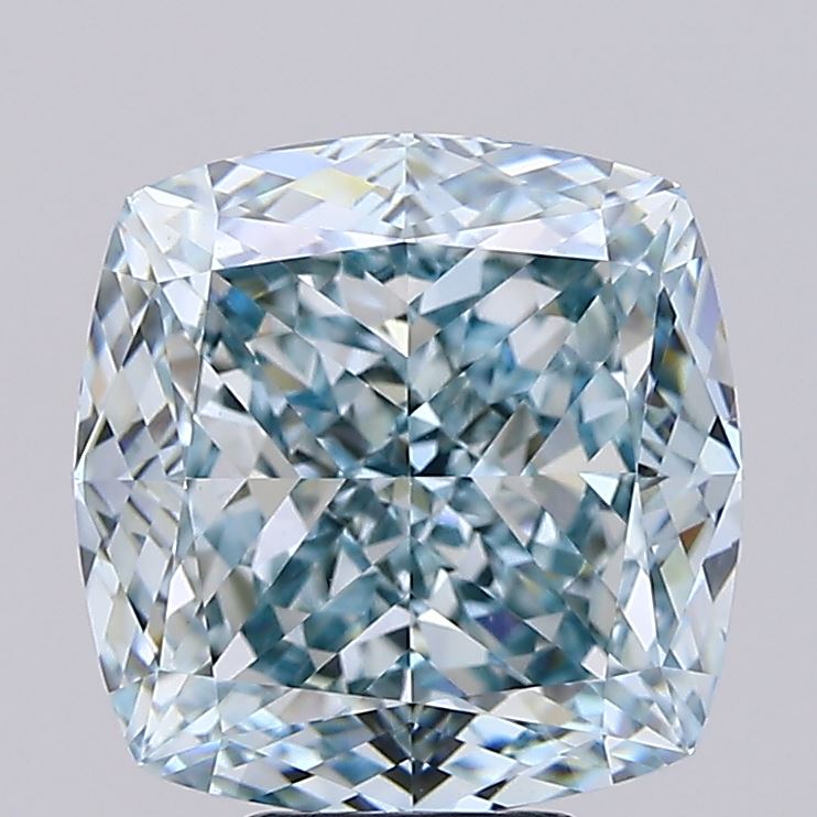 Cushion 7.54ct Fancy Intense Blue VS1