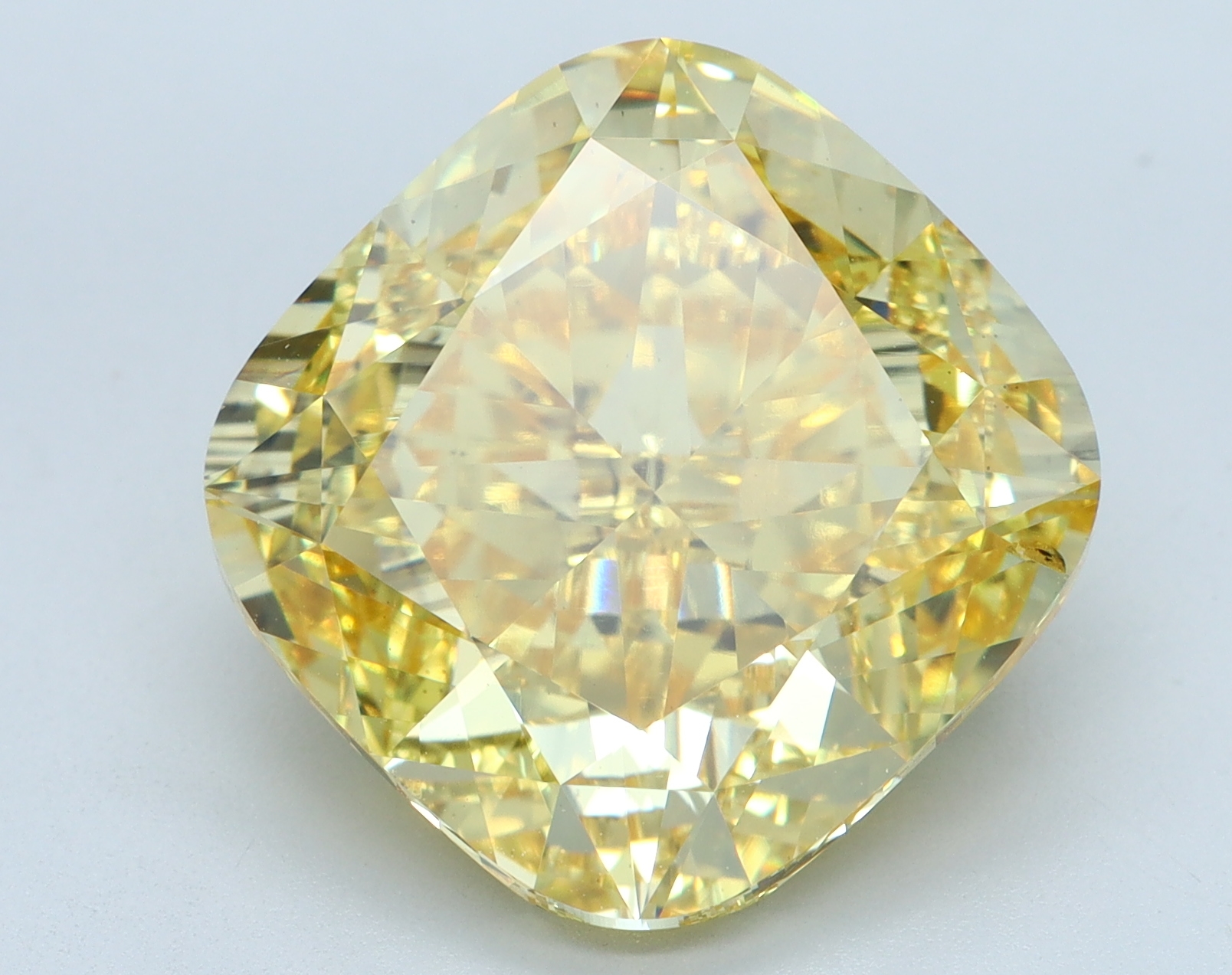 Cushion 10.3ct Fancy Vivid Yellow VS2
