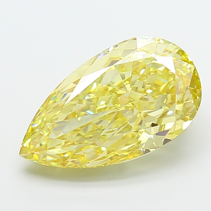 Pear 5.62ct Fancy Intense Yellow VS1