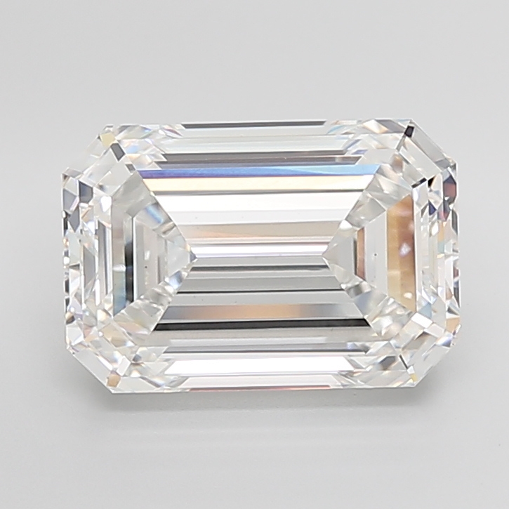 Emerald cut 10.1ct F VS1