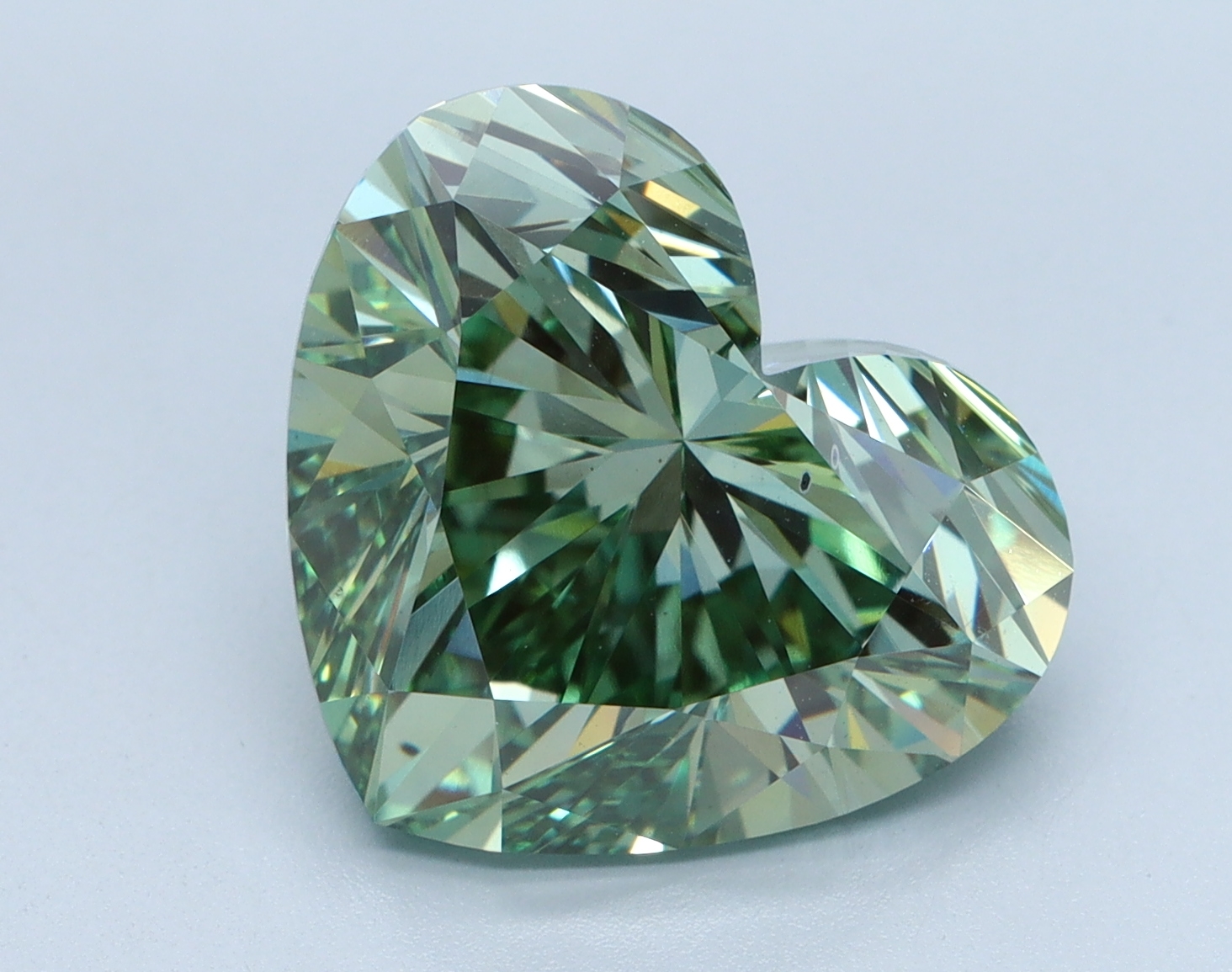 6.02ct Heart Fancy Vivid Green VS2 IGI