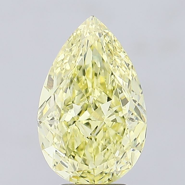 5.23ct Pear Fancy Vivid Yellow VVS2 IGI