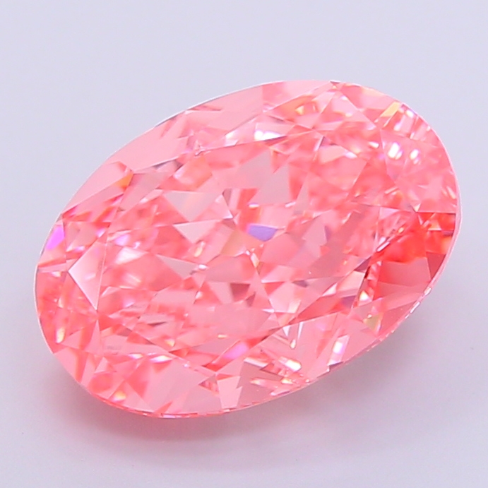 4.18ct Oval Fancy Vivid Pink VVS1 IGI