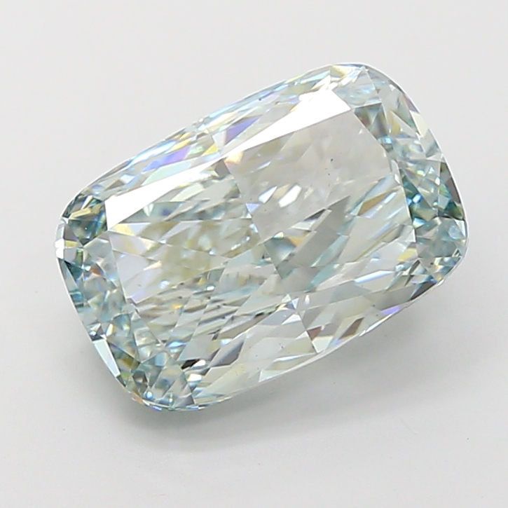 Cushion 4.93ct Fancy Intense Green VS1