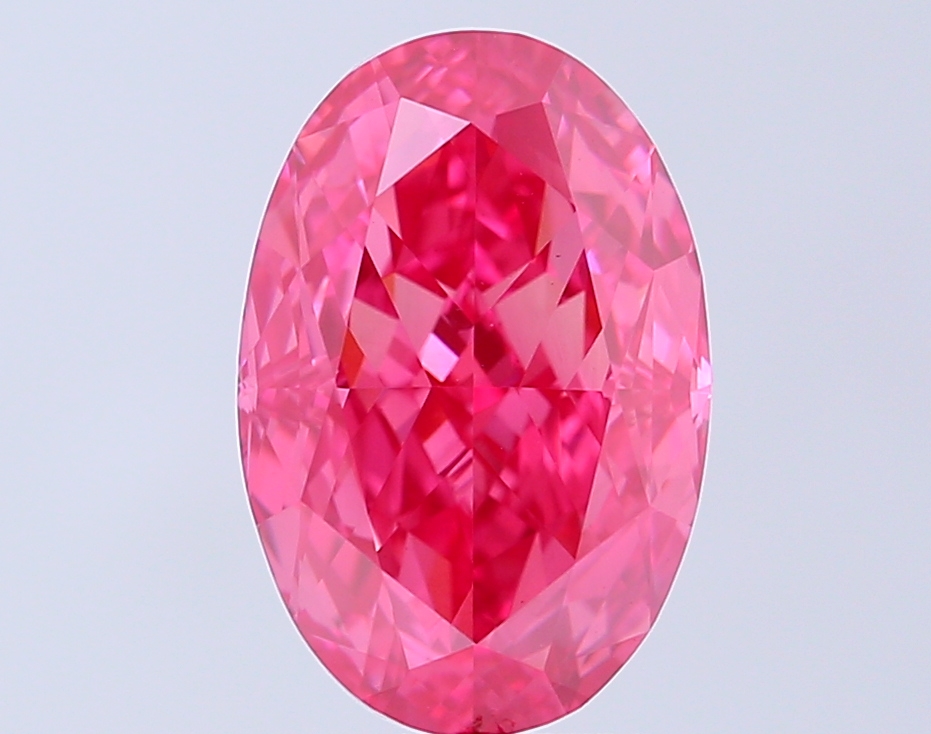 Oval 5.00ct Fancy Vivid Red VS1