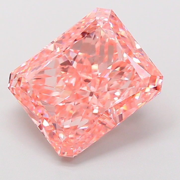Radiant 4.65ct Fancy Vivid Pink VS1